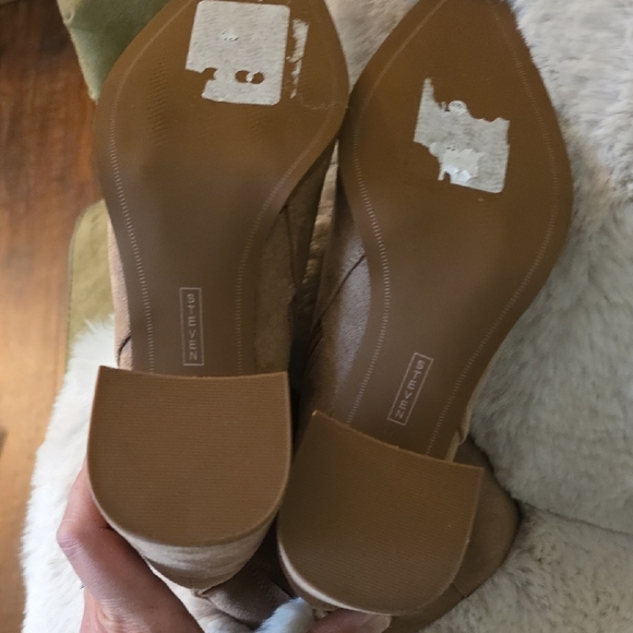 NWOB Chic Tan Stephan New York Faux Suede Heeled Boots-Size 11 - Picture 4 of 4